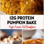 Golden baked Pumpkin Cottage Cheese Dessert topped with spice, inspired by Cottage Cheese Pumpkin Bread and Pumpkin Spice Bars